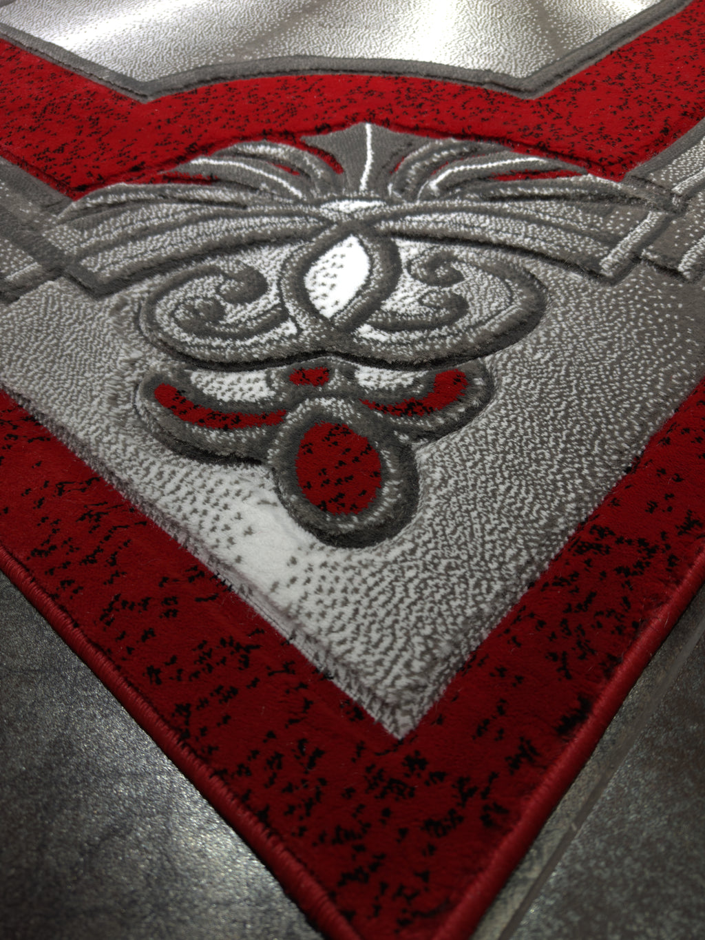 Area Rugs Diamond Collection High Pile Hand Carving 1010 Red